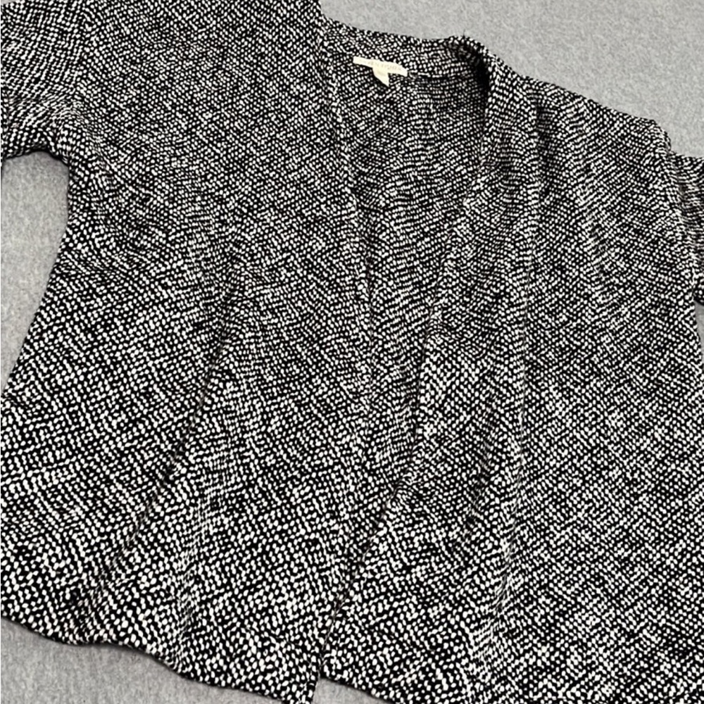 Eileen Fisher Tweed Jacket Size XXS Organic Academia Preppy Office Career - Picture 2 of 11